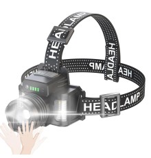 Sensörlü CREE TG LED Şarjlı Kafa Lambası Güçlü Aydınlatma Profesyonel Kullanım WT-625