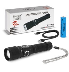 CREE TG LED 1000 Lümen Göstergeli Şarjlı El Feneri – Fonksiyonel ve Güçlü WT-732