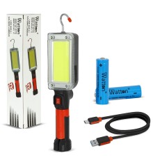 USB Şarjlı Oto Tamirci Çalışma Lambası – Manyetik, Askılı, Yüksek Parlak LED El Feneri WT-733