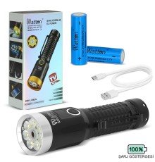 2800 Lümen Özel Seri LED Çalışma Lambası – Yeşil Özellikli, Mıknatıslı, USB Şarjlı El Feneri WT-735