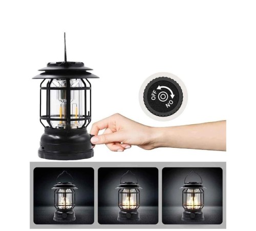 Bluetooth Hoparlör Özellikli Dimerli Led Kamp Lambası HS66