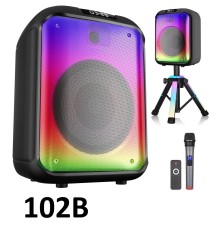 40 Watt 12 INCH Kablosuz Mikrofonlu Kumandalı FM/BT/USB ve TF Kart TRIPOD lu Anfili Hoparlör NDR-102B