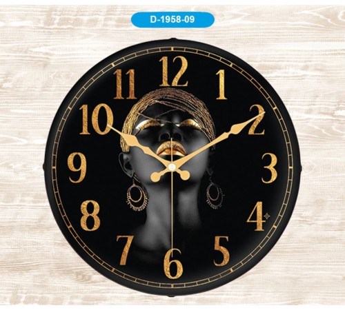 Galaxy D-1958-09 Bombe Mika Cam Duvar Saati ARAP KIZI 2