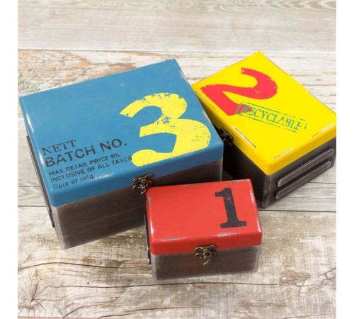 Ahşap 3'lü Kutu Seti