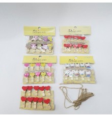 Ahşap Notluk İpli Mandal