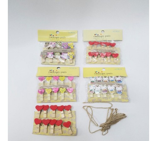 Ahşap Notluk İpli Mandal