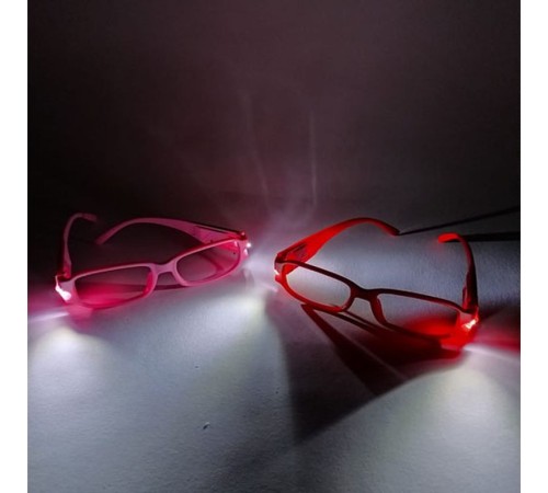 Renkli Led Işikli Kitap Okuma Gözlüğü