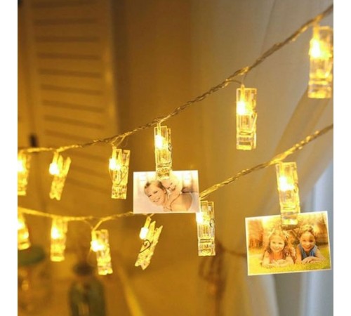 10'lu Işıklı Renk Değiştiren Fotoğraf Mandalları