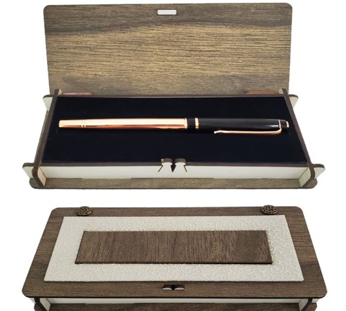 Deri Kutulu Bakır Roller Kalem