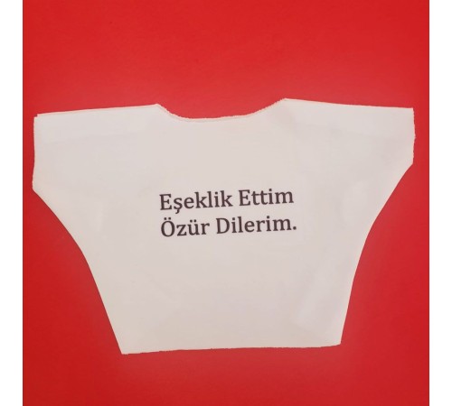 Eşeklik Ettim Yazılı Oyuncak Tişörtü
