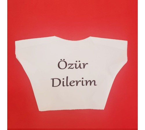 Özür Dilerim Yazılı Peluş Oyuncak Tişörtü