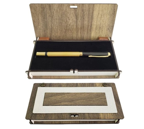 Deri Ahşap Kutulu Kalem