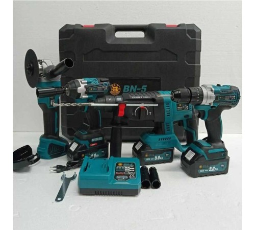 Şarjlı Full Takım Vidalama - Somun - Spiral - Kırıcı 4 Lü Set Taşıma Çantalı