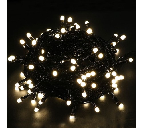 10m Boncuk Lamba Gün Işığı 8 Fonksiyon 100 Led Fişli Uzatma Kablolu siyah kablo 10m Boncuk Lamba Gün Işığı 8 Fonksiyon 100 Led Fişli Uzatma Kablolu siyah kablo