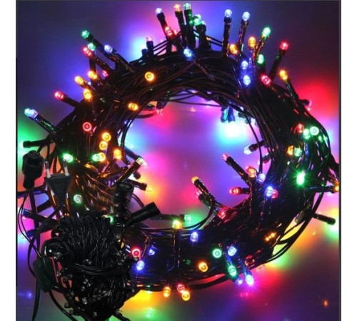 10m Boncuk Lamba RGB 8 Fonksiyon 100 Led Fişli Uzatma Kablolu siyah kablo 10m Boncuk Lamba RGB 8 Fonksiyon 100 Led Fişli Uzatma Kablolu siyah kablo