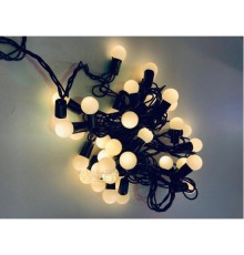 5 Metre 28 Led Fişli Sarı Işık Mini Top Led Siyah Kablo