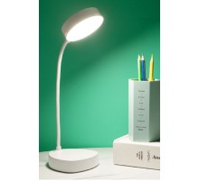 PS-1931 Şarjlı Dokunmatik 20 Led Çalışma Okuma Işığı Flexible Masa Lambası Beyaz