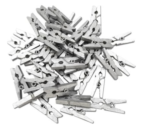 100'lü Gümüş Ahşap Mandal 2.5cm (10'lu Paket-1000 Adet) 100'lü Gümüş Ahşap Mandal 2.5cm (10'lu Paket-1000 Adet)