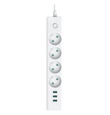 4 Priz 3XUSB 2500W Anahtarlı Akım Korumalı Priz TGFTR06