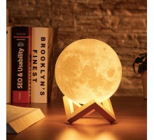 3D LED Ay Gece Lambası Aydınlatma Sarj Edilebilir Lamba 15 cm