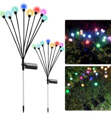 8 Ledli Güneş Enerjili Bahçe Çiti Aydınlatma RGB 1 Adet