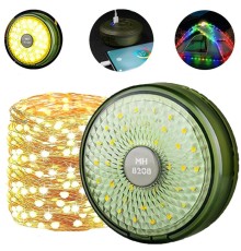 Şarjlı 10 Metre Ledli Şarj Göstergeli 8 Işık Modlu Hareketli Ve Flaşör Modlu Kamp Lambası Led Işık