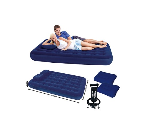 Bestway 67374 Çift Kişilik Şişme Yatak (203cmx152cmx22cm) -2 Adet Yastık Ve El Pompası Hediye