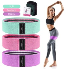 Loop Band Direnç Bandı Spor Egzersiz Aerobik Pilates Squat Lastiği Fitness Yoga 3 Lü Set