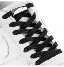 çocuklar İçin Kolay Kullanımlı Mıknatıslı Ayakkabı Bağcığı Siyah Renk