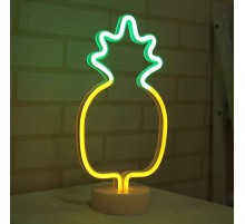 Ananas Model Neon Led Işıklı Masa Lambası Dekoratif Aydınlatma Gece Lambası
