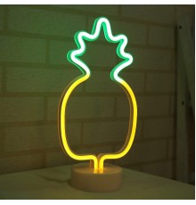 Ananas Model Neon Led Işıklı Masa Lambası Dekoratif Aydınlatma Gece Lambası