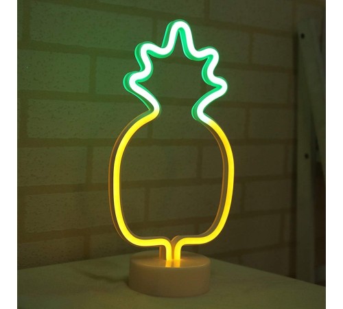 Ananas Model Neon Led Işıklı Masa Lambası Dekoratif Aydınlatma Gece Lambası