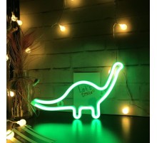 Dinazor Neon Led Işıklı Masa Lambası Dekoratif Aydınlatma Gece Lambası