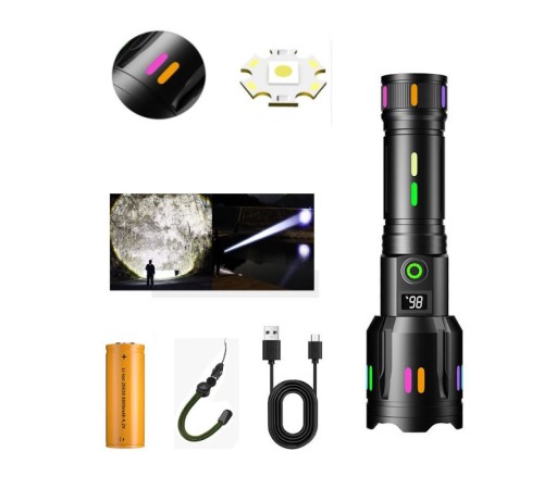 Profesyonel Zoomlu 50W Şarjlı Powerbank Avcı Polis El Feneri PS-9885 Profesyonel Zoomlu 50W Şarjlı Powerbank Avcı Polis El Feneri PS-9885
