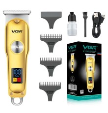 VGR V-290 Altın T Bıçak Sıfır Kesim LCD Ekran Şarjlı Tıraş Makinesi