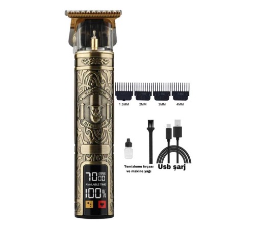 Profesyonel Saç Sakal Ense Vücut Lazer Öncesi Kuaförlere Özel Tıraş Makinesi Demir Kasa IP-0685