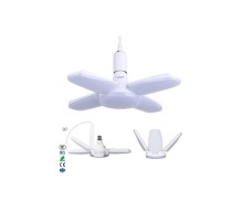 60 Watt 6000 Lumen 4 Kollu Katlanır Ampul 4 Kanatlı Katlanabilir Enerji Tasarruflu Led Ampul