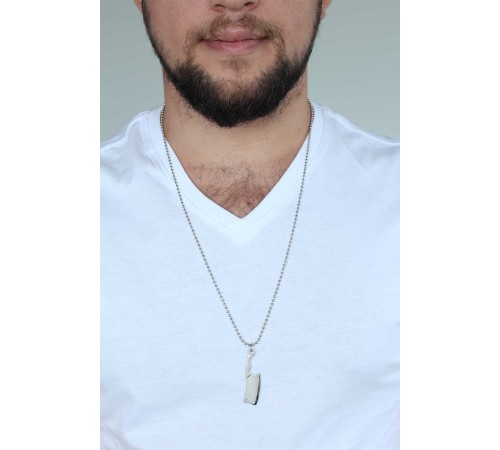 Gümüş Renk Krom Kaplama Kararmaz Balta Tasarım Metal Erkek Kolye - TJ-ERK996 Gümüş Renk Krom Kaplama Kararmaz Balta Tasarım Metal Erkek Kolye - TJ-ERK996