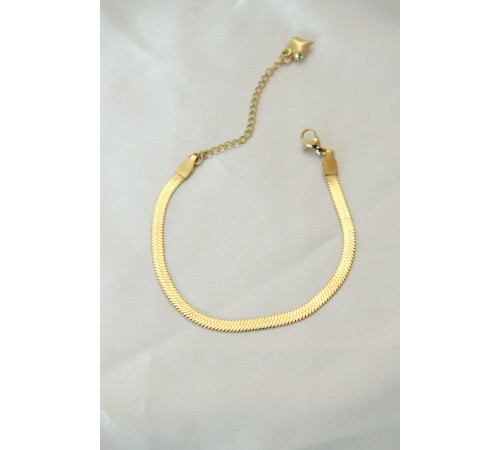 316L Çelik Gold Renk İtalyan Zincirli Bileklik - TJ-BB4103 316L Çelik Gold Renk İtalyan Zincirli Bileklik - TJ-BB4103