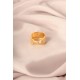 Gold Renk Metal Zirkon Taşlı Kalp Model Ayarlanabilir Kadın Yüzük - TJ-BYK2163