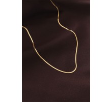 Çelik Altın Renk 60 cm İnce İtalyan Zincir Kolye - TJ-BKO6227