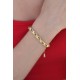 Gold Renk Çelik Zincir Kadın Bileklik - TJ-BB4429