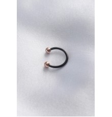 316l Cerrahi çelik Siyah Renk Halka Rose Renk Minimal Top Halka Piercing - Tj-pr1135