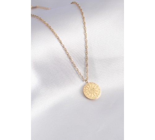 316L Çelik Gold Renk Burçlar İşleme Kadın Kolye - TJ-BKO7016 316L Çelik Gold Renk Burçlar İşleme Kadın Kolye - TJ-BKO7016
