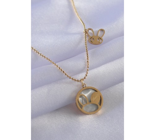316L Çelik Gold Renk Tavşan Model Kadın Kolye - TJ-BKO7140 316L Çelik Gold Renk Tavşan Model Kadın Kolye - TJ-BKO7140