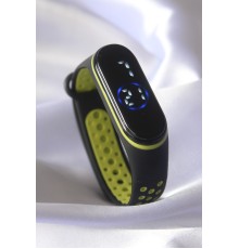 Siyah Sarı Renk Silikon Dijital Dokunmatik Led Saat - TJ-BS3456