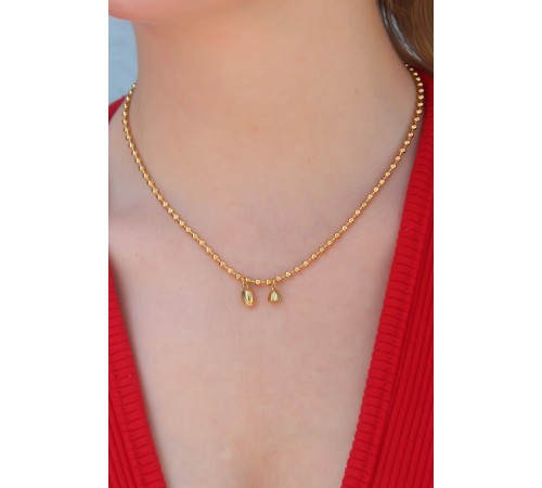 316L Çelik Gold Renk Top Zincir Model Kadın Koyle - TJ-BKO7349 316L Çelik Gold Renk Top Zincir Model Kadın Koyle - TJ-BKO7349