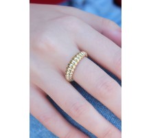 Gold Renk Sarmal Model Kadın Yüzük - TJ-BYK2589