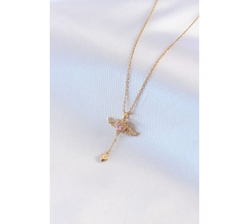 316L Çelik Gold Renk Kanatlı Kalp Model Zirkon Taş Detay Kadın Kolye - TJ-BKO7411 316L Çelik Gold Renk Kanatlı Kalp Model Zirkon Taş Detay Kadın Kolye - TJ-BKO7411