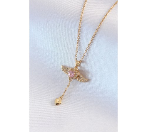 316L Çelik Gold Renk Kanatlı Kalp Model Zirkon Taş Detay Kadın Kolye - TJ-BKO7411 316L Çelik Gold Renk Kanatlı Kalp Model Zirkon Taş Detay Kadın Kolye - TJ-BKO7411